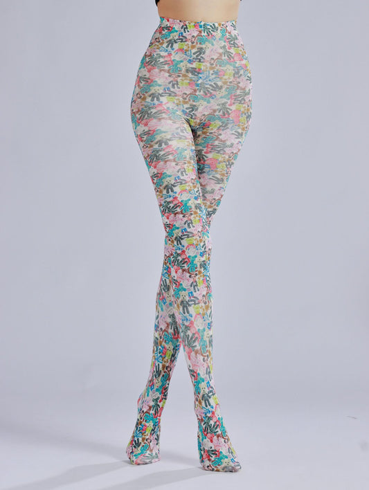 Bear Doll Printed Pantyhose-Grainvity
