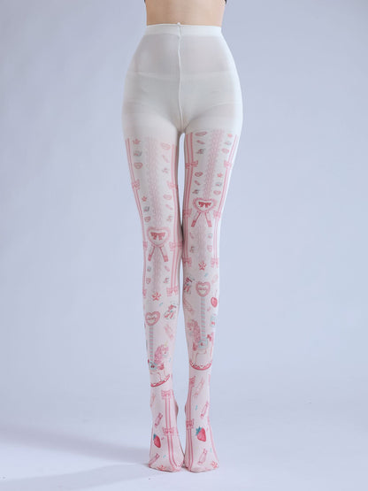 Pink Unicorn Tights – Kawaii Lolita Stockings for Cosplay & J-Fashion-Grainvity