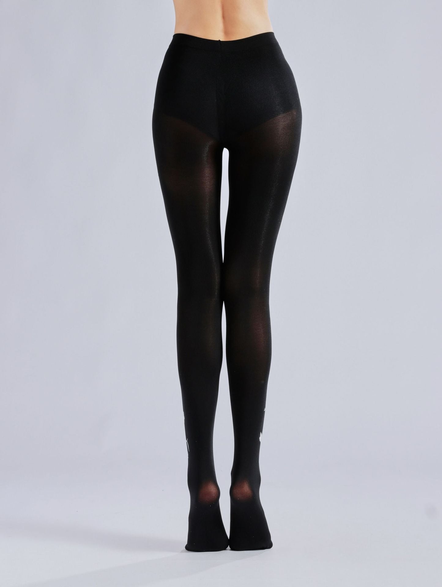 Small Floral Elegant Black Tights-Grainvity