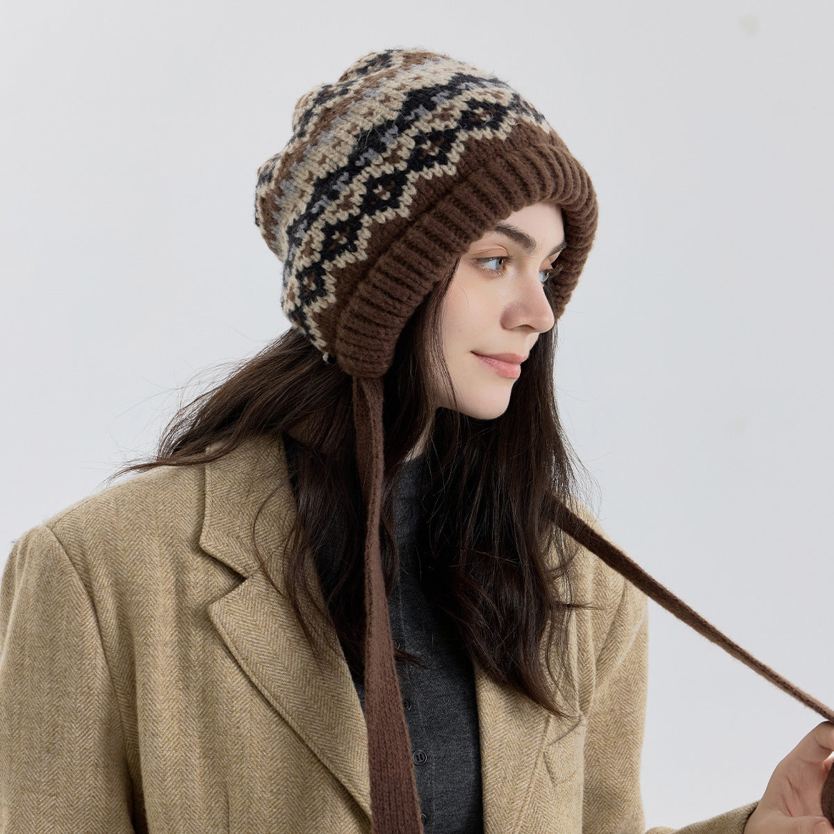 Women Fair Isle Hat For winter
