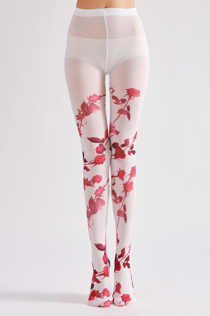 Red Rose Tights-Grainvity