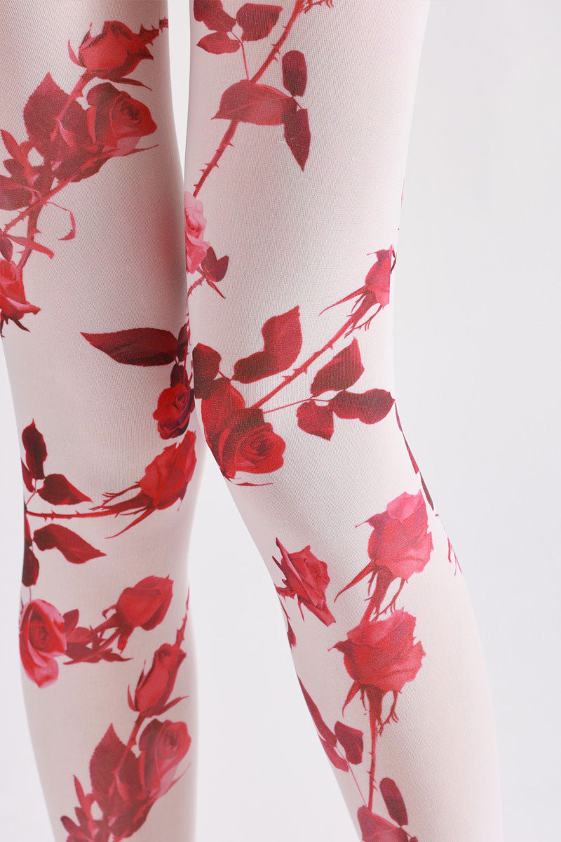 Red Rose Tights-Grainvity