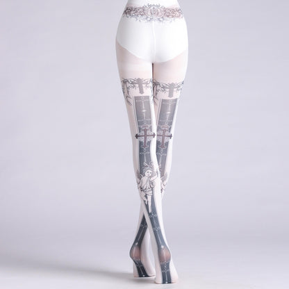 Angel & Evil Gothic Tights-Grainvity