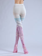 Lolita Bow Tie Tights with high elasticity and shaping fit, suitable for events, cosplay, street style, and gifting girls at Christmas