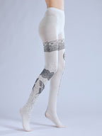 Evil Eye Women Tights with high elasticity, perfect for parties, cosplay, events, and street fashion