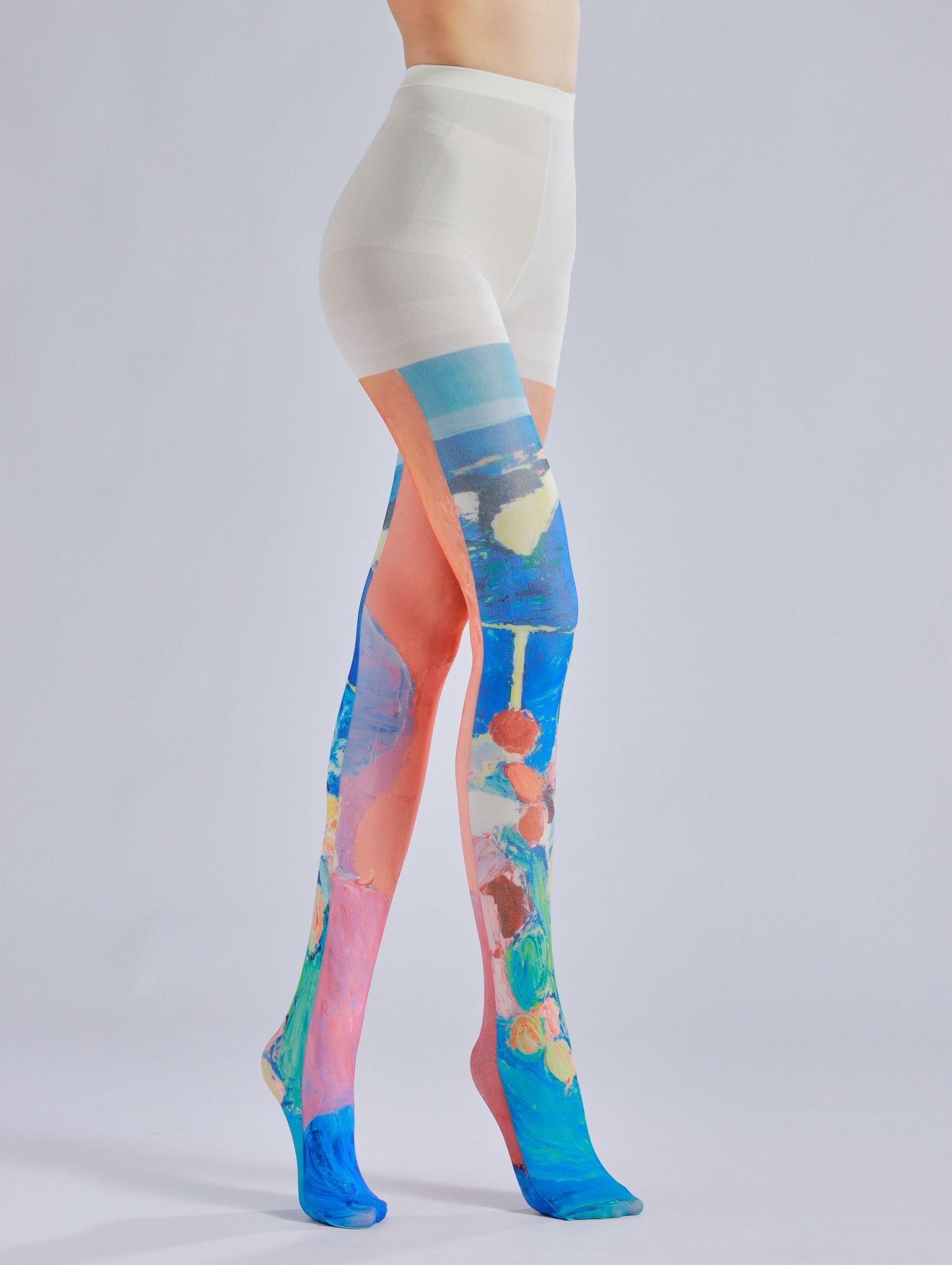 Colorful Painting Women Tights with high elasticity and compression,shaping fit and ideal for weddings, parties, ethnic outfits, and street fashion