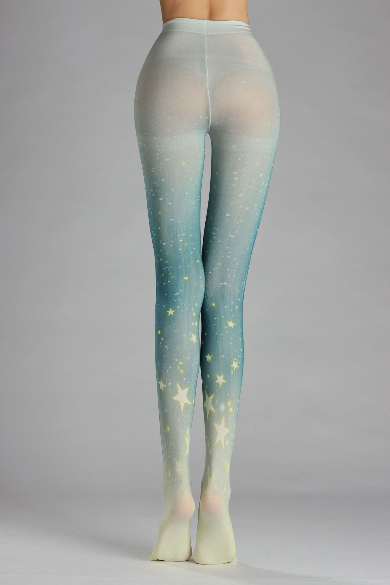 Star Tights Blue Starring Tights with high elasticity and shaping fit, suitable for events, cosplay, street style, and gifting girls at Christmas