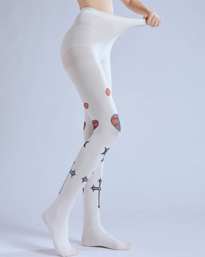 Gothic Lolita Cross Tights-Grainvity