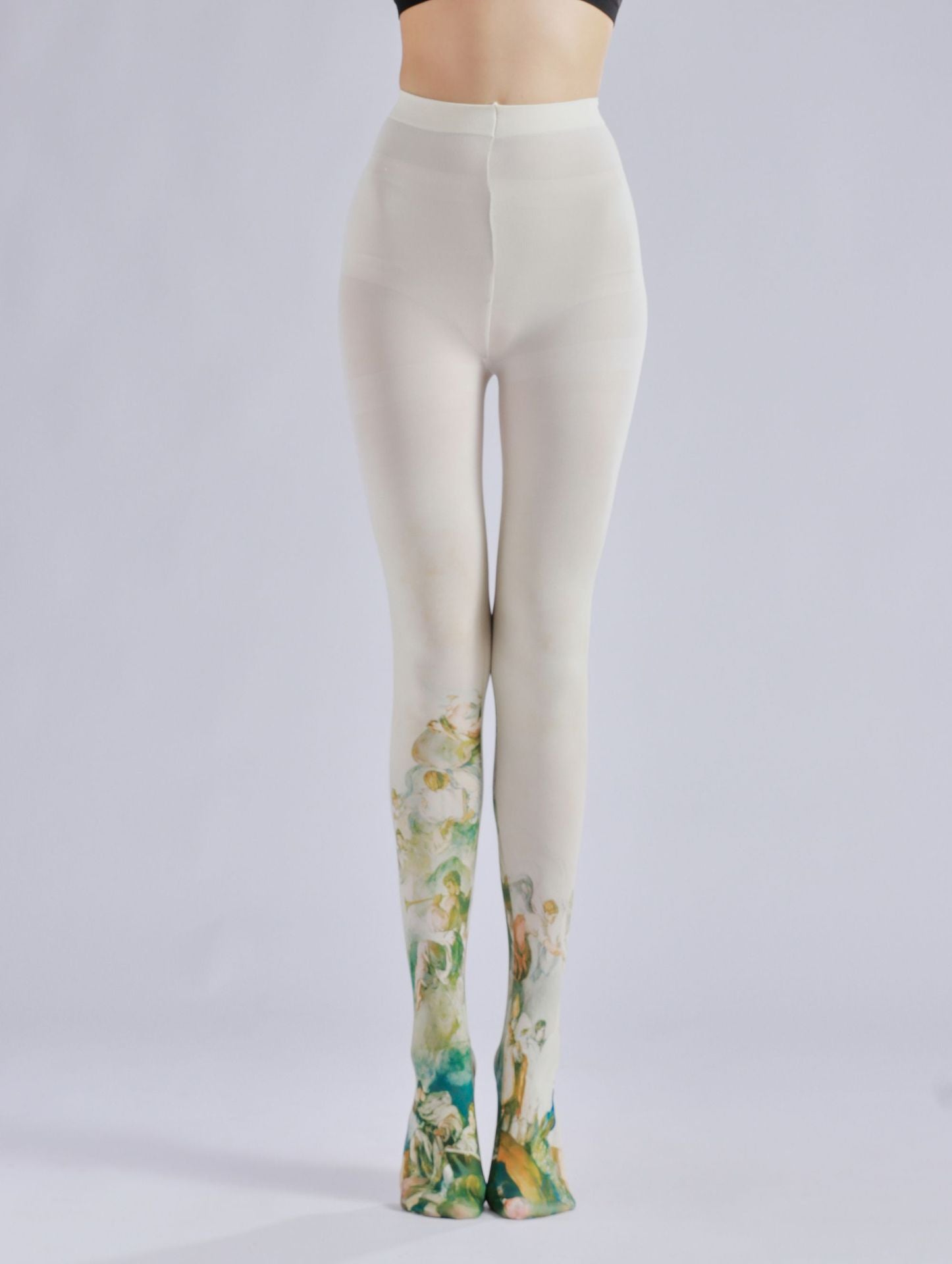 Rococo Tights French 18th-Century Painting with high elasticity and compression,shaping fit and ideal for weddings, parties, ethnic outfits, and street fashion