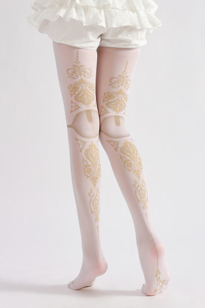 Medieval Patterned Tights-Grainvity