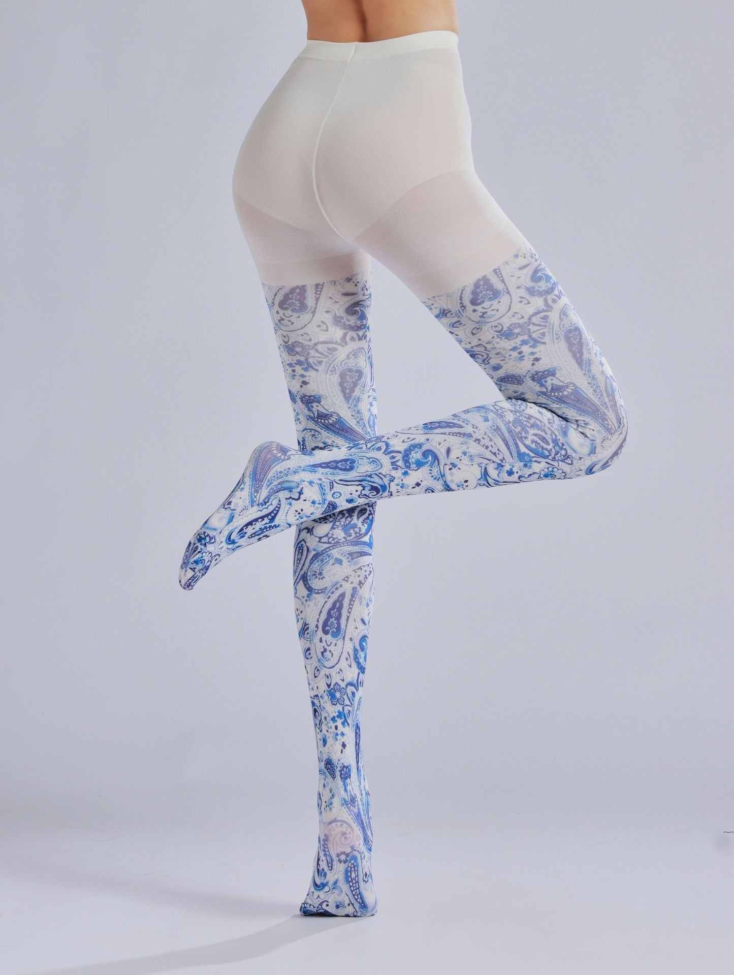 Blue Paisley Tignts Victorian Style-Grainvity