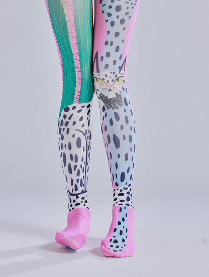Cactus Printed Women Tights-Grainvity