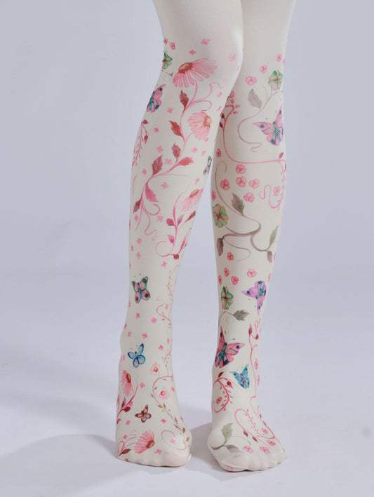 Bird and Floral Tights-Grainvity