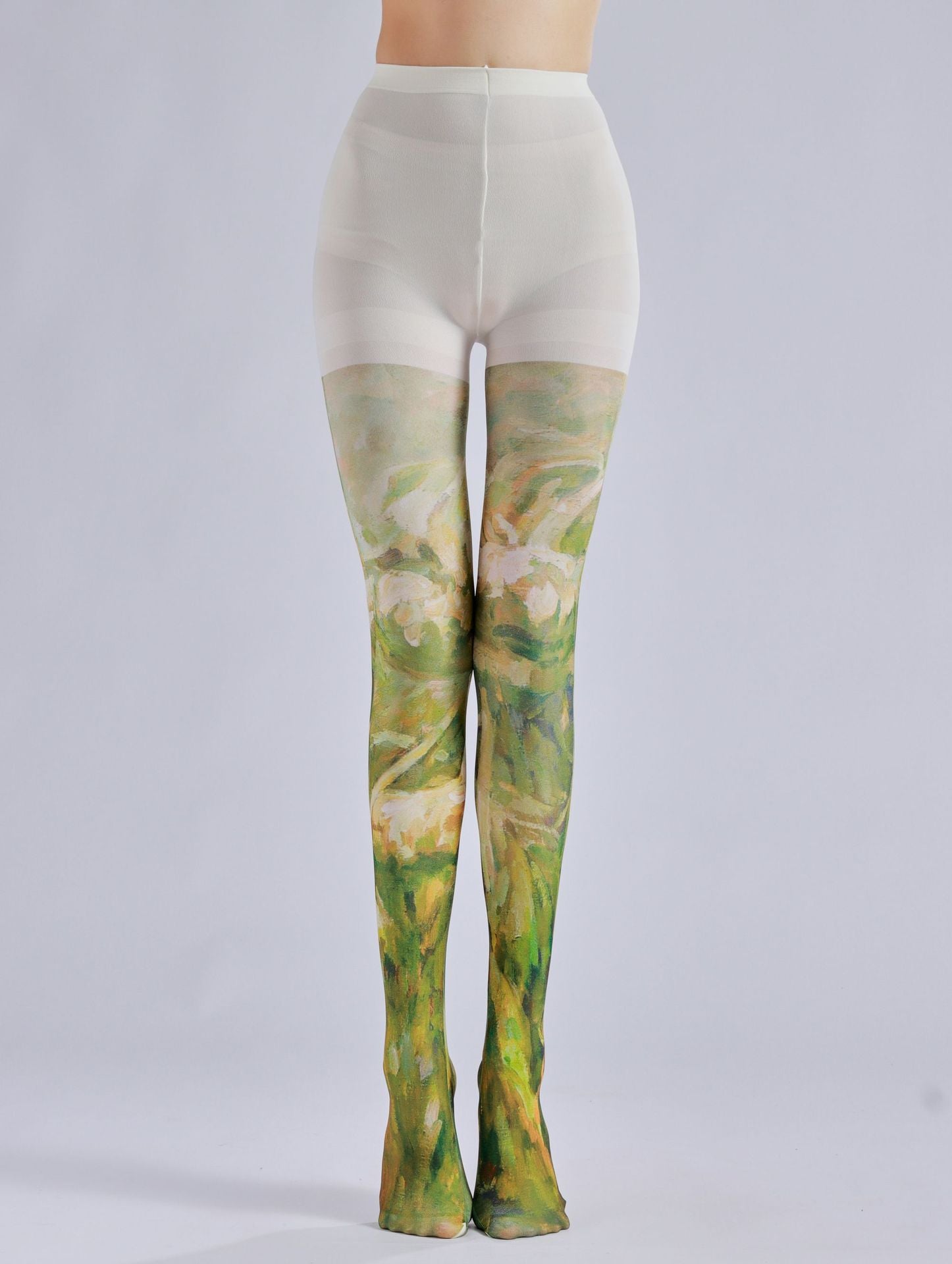 Vintage Oil Painting Patterned Tights-Grainvity