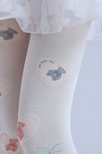 Teddy Bear Tights Velvet Stockings with high elasticity and shaping fit, suitable for events, cosplay, street style, and gifting girls at Christmas