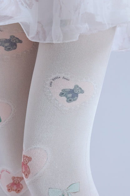 Teddy Bear Tights Velvet Stockings-Grainvity