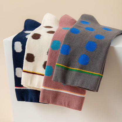 Polka Dots Socks women cotton outdoor