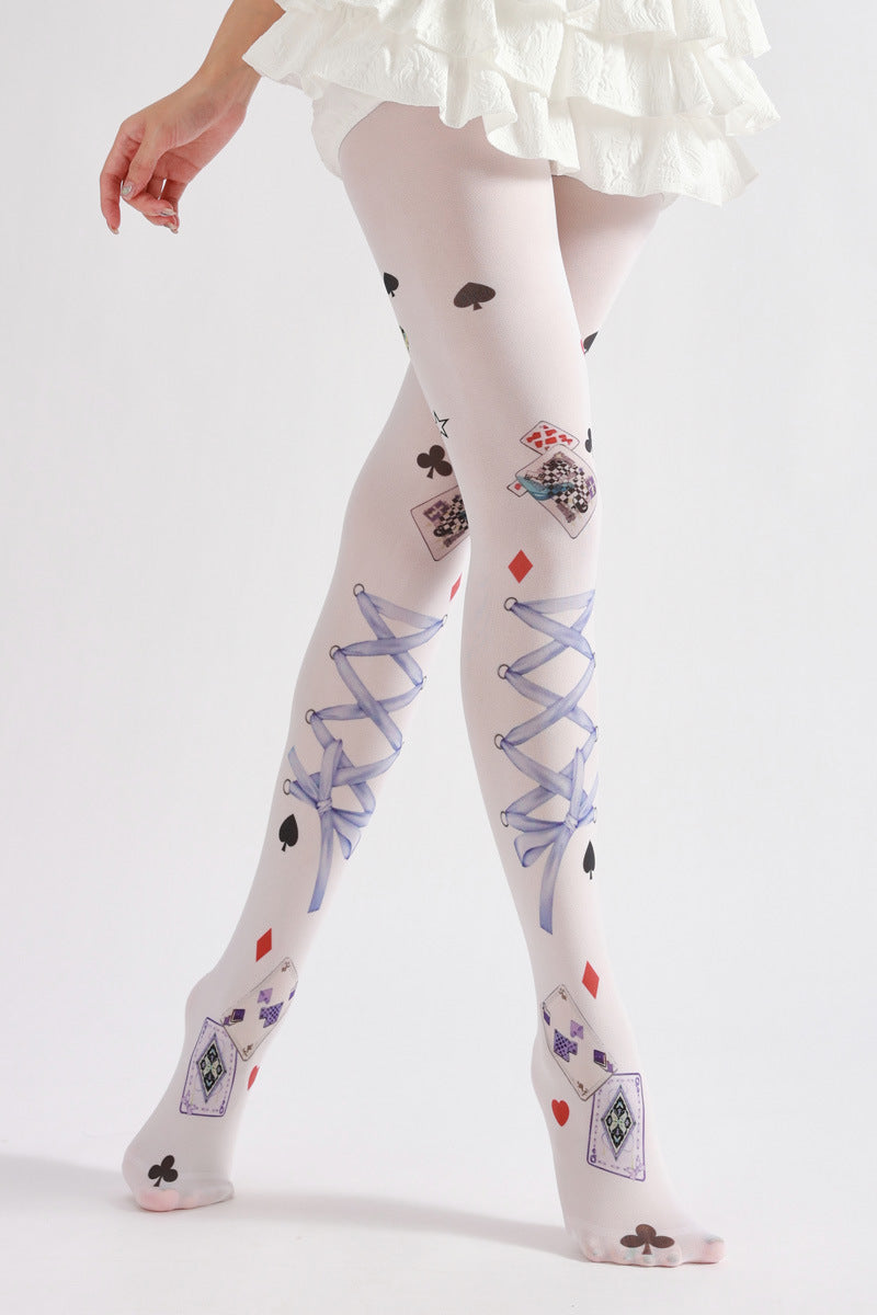 Poker Strap Tights Funky-Grainvity