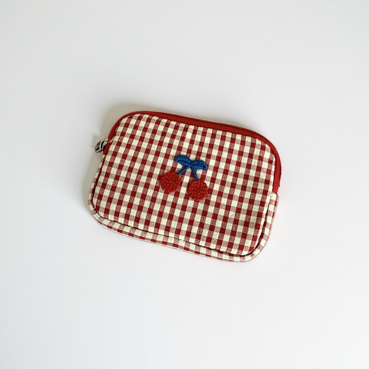 Cotton cherry makeup pouch for everyday essentials