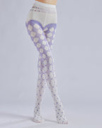 Gradient Purple Plaid Tights Women's Fancy Dress Costume Accessories, Perfect for Parties, Office, Street Fashion, and Daily Wear