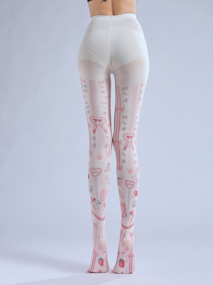 Pink Unicorn Tights – Kawaii Lolita Stockings for Cosplay & J-Fashion-Grainvity