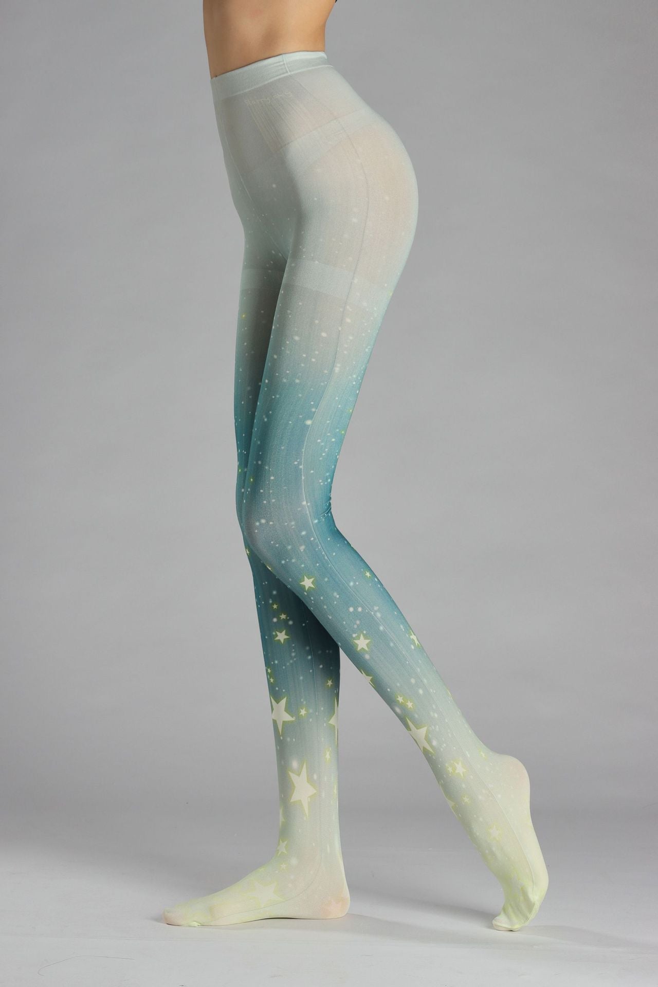 Star Tights Blue Starring Tights with high elasticity and shaping fit, suitable for events, cosplay, street style, and gifting girls at Christmas