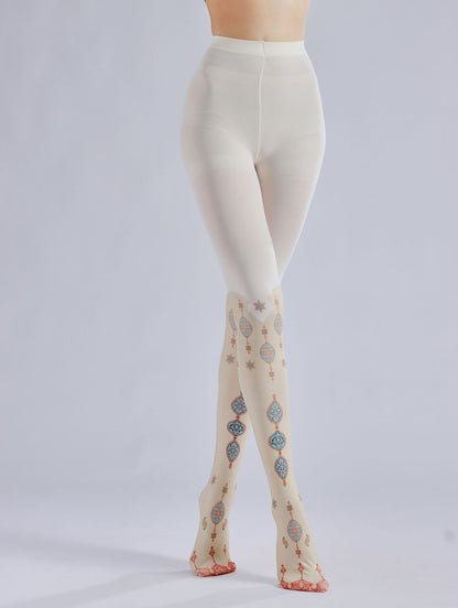 Medieval Patterned Women Tights-Grainvity