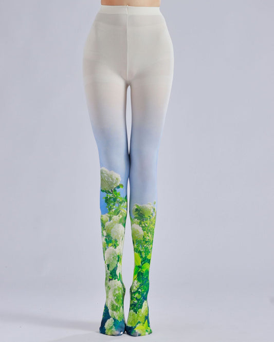 English Garden Hydrangea Tights-Grainvity
