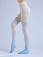 Grident Blue Star Pantyhose Bow JK Tights with high elasticity and shaping fit, suitable for events, cosplay, street style, and gifting girls at Christmas