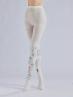 Butterfly & Bee Printed Tights with high elasticity and compression,shaping fit and ideal for weddings, parties, ethnic outfits, and street fashion