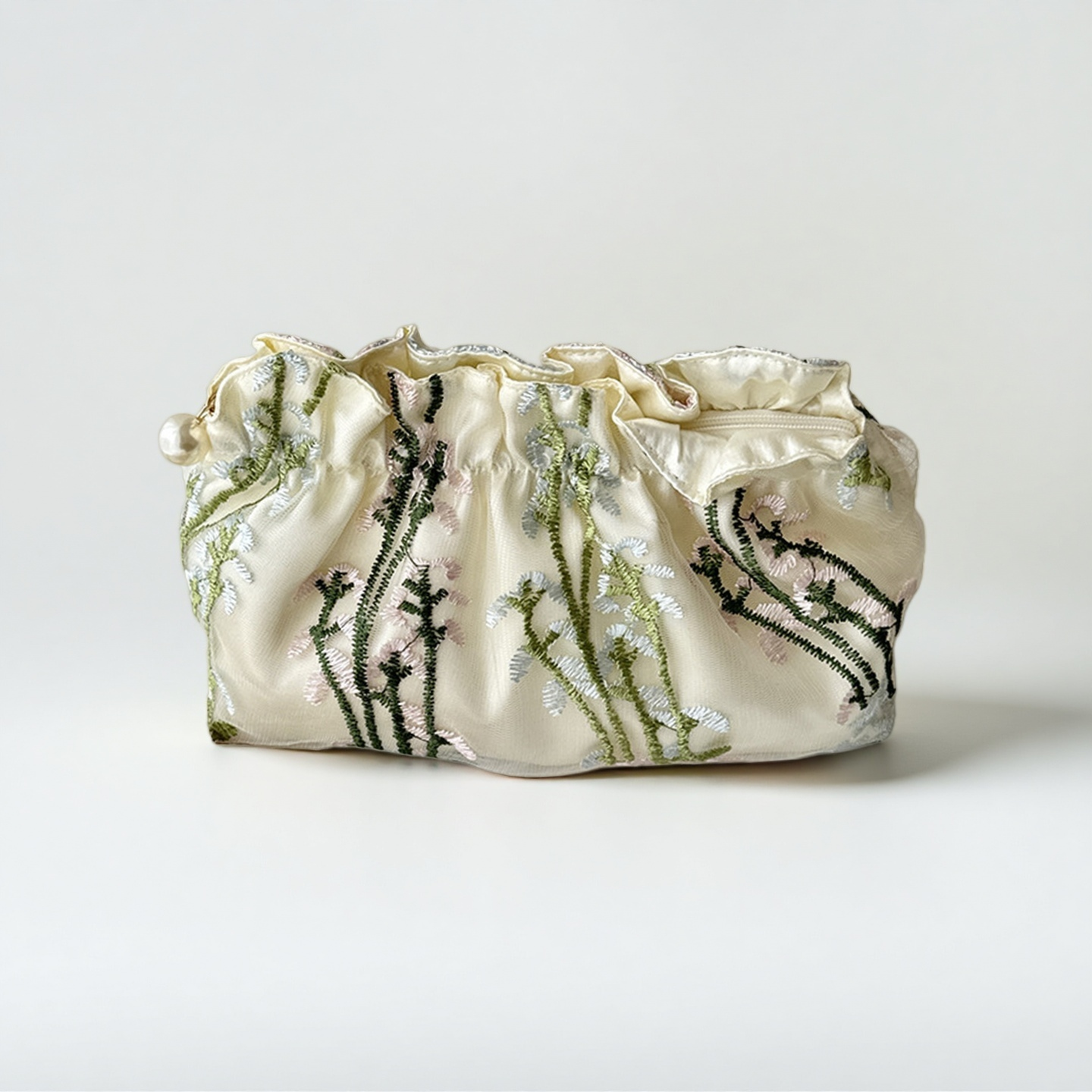 Embroidered Lace Makeup Bag