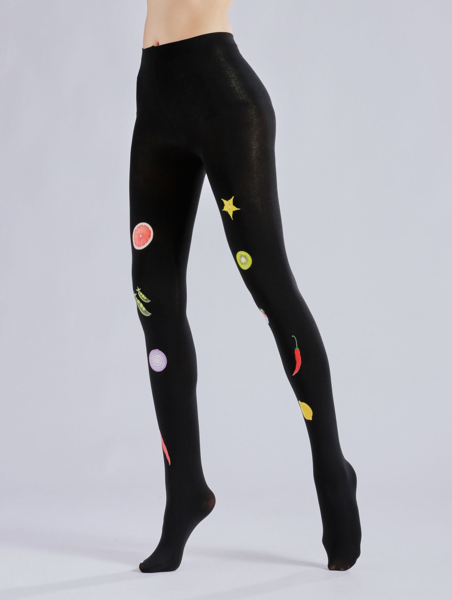 Fruit Women Black Tights-Grainvity