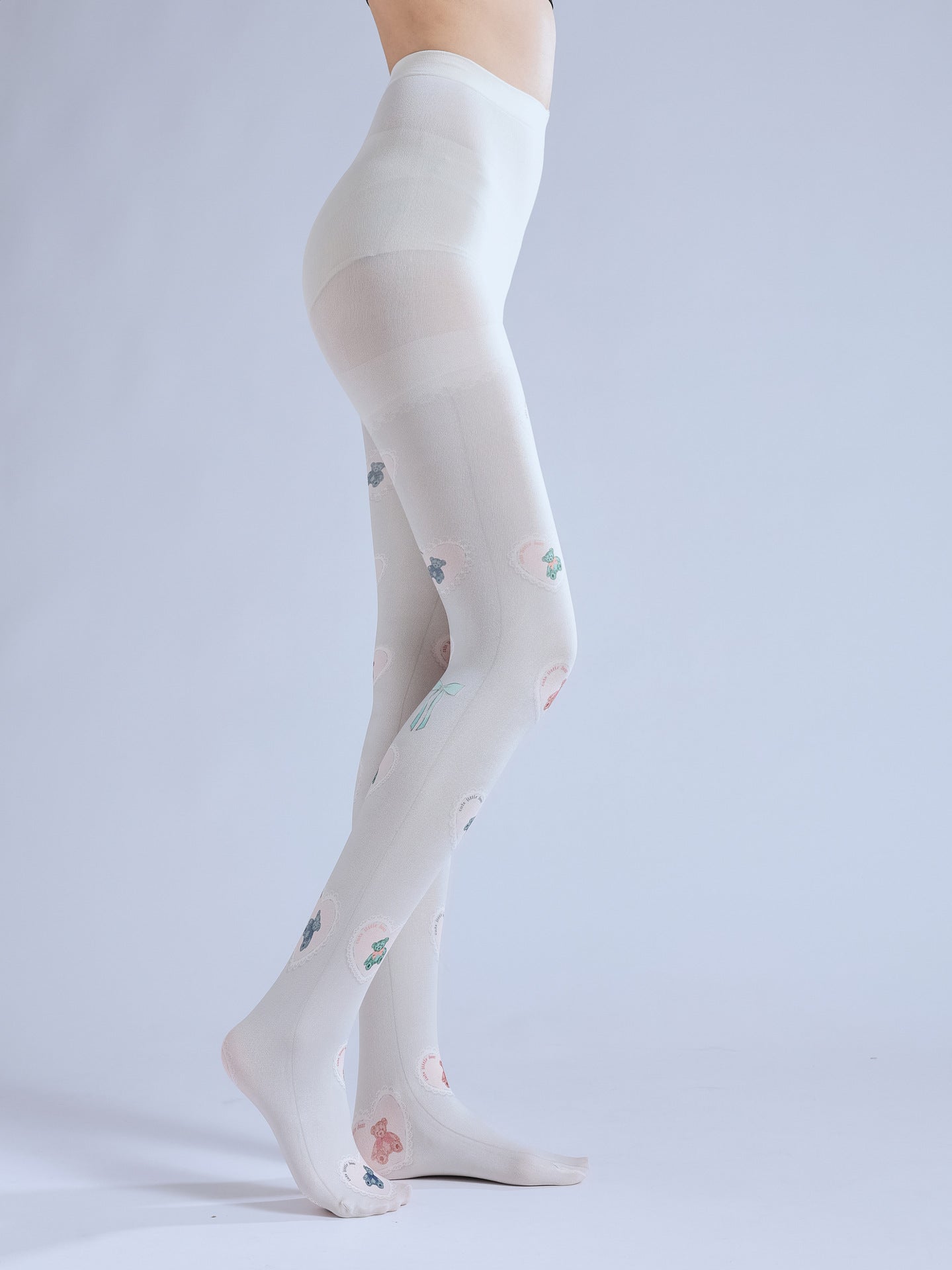 Teddy Bear Tights Velvet Stockings with high elasticity and shaping fit, suitable for events, cosplay, street style, and gifting girls at Christmas