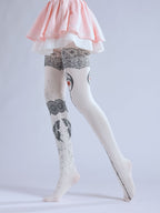 Evil Eye Women Tights with high elasticity, perfect for parties, cosplay, events, and street fashion