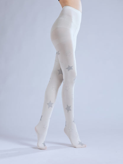 Balletcore White Start Women Tights-Grainvity