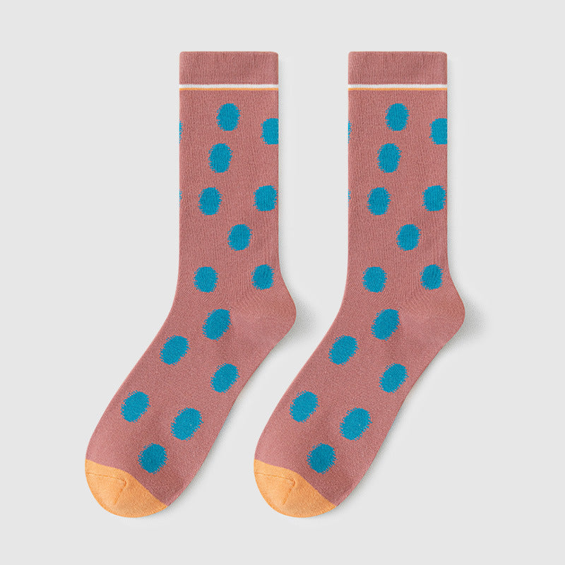 Polka Dots Socks women cotton outdoor