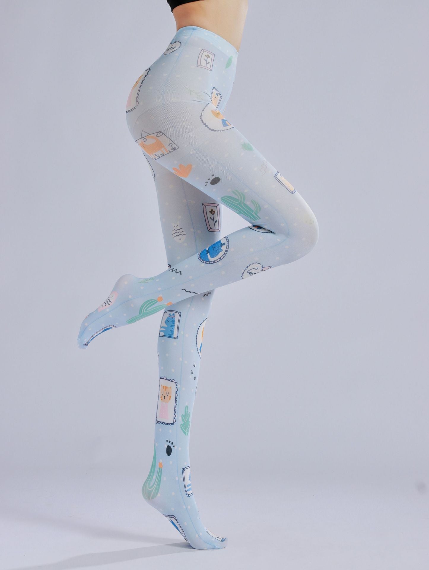 Blue Kitty Women Tights-Grainvity