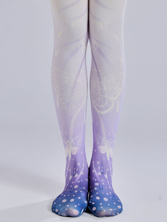Purple Grident Tights Lolita Women's Fancy Dress Costume Accessories, Perfect for Parties, Office, Street Fashion, and Daily Wear