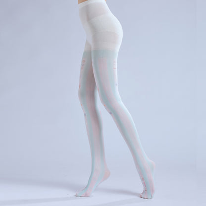 Striped Women Tights Ice Cream Stocking-Grainvity