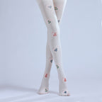 Teddy Bear Tights Velvet Stockings with high elasticity and shaping fit, suitable for events, cosplay, street style, and gifting girls at Christmas