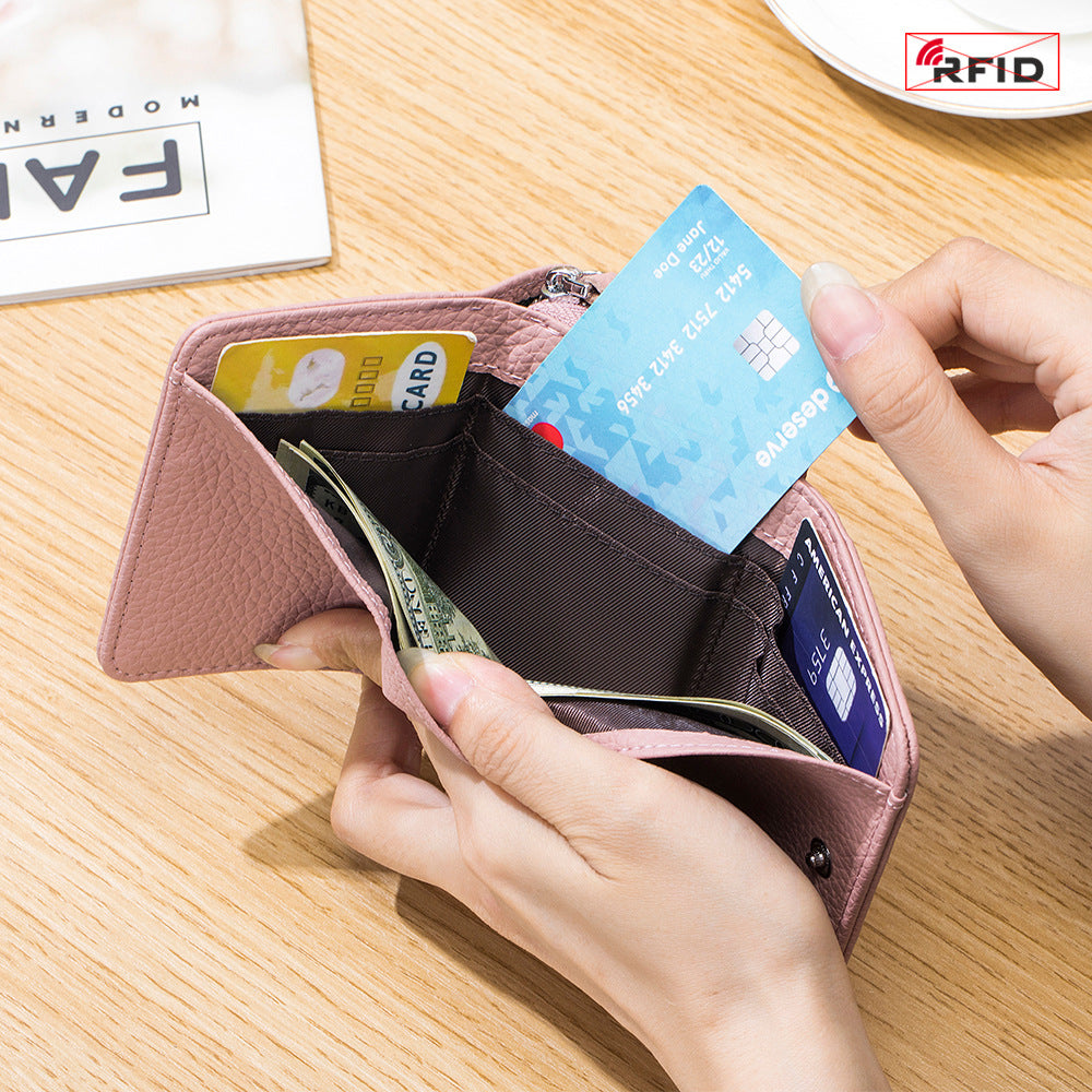 Short Three Folder Mini Wallet