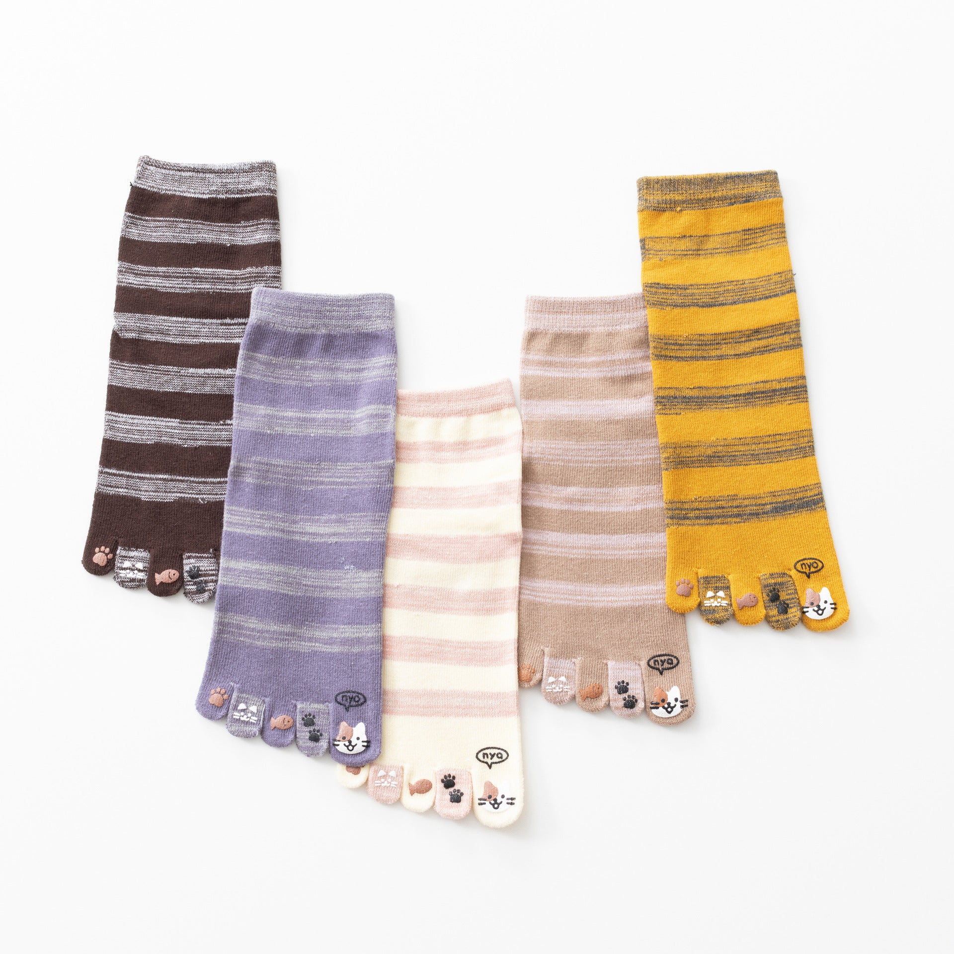 Kitty Yoga Toe Socks