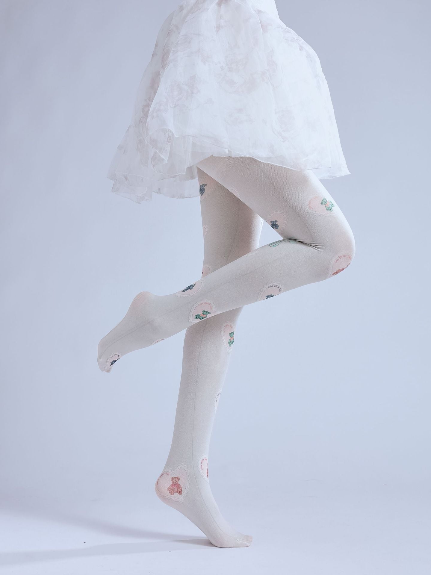 Teddy Bear Tights Velvet Stockings with high elasticity and shaping fit, suitable for events, cosplay, street style, and gifting girls at Christmas