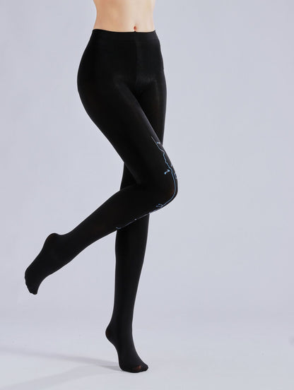 Black Tights Minimalist Lined Sockings-Grainvity