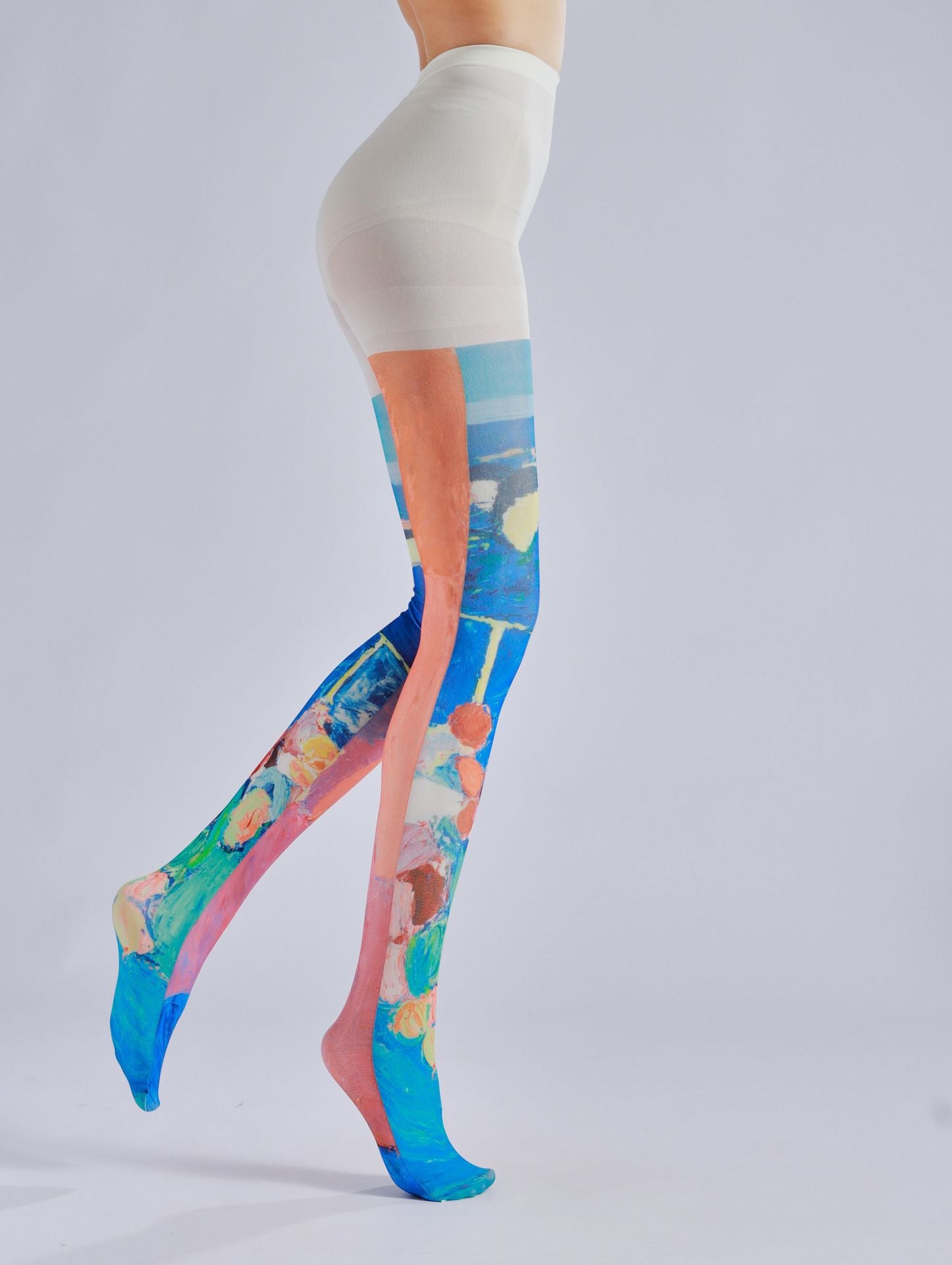 Colorful Painting Women Tights with high elasticity and compression,shaping fit and ideal for weddings, parties, ethnic outfits, and street fashion
