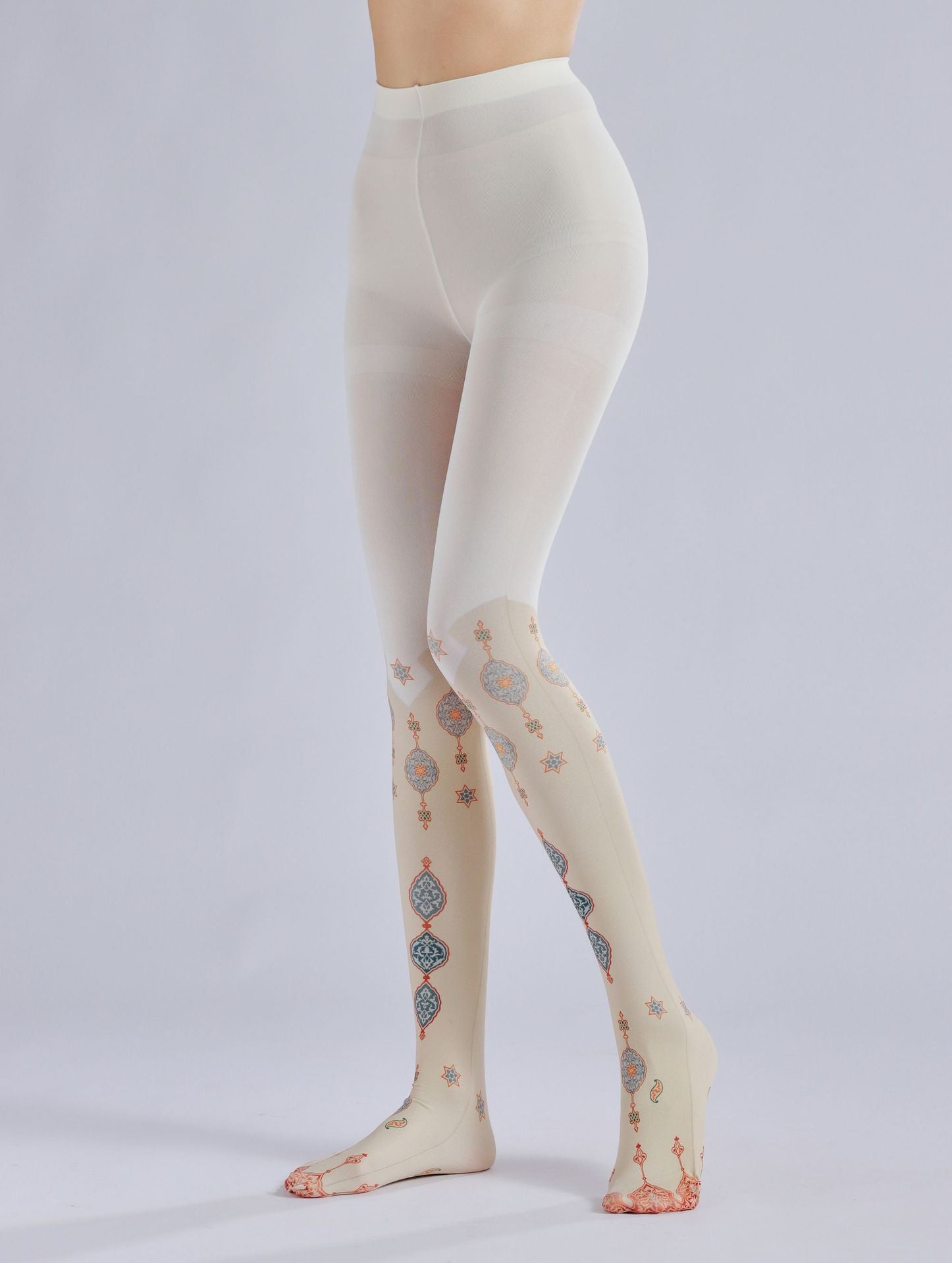 Medieval Patterned Women Tights-Grainvity