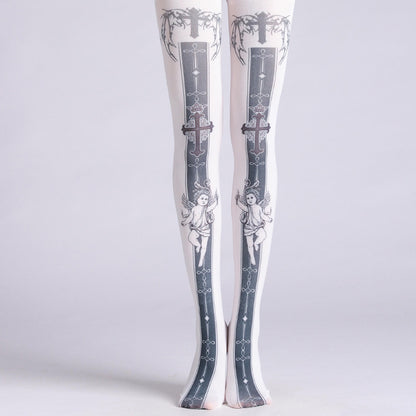Angel & Evil Gothic Tights-Grainvity