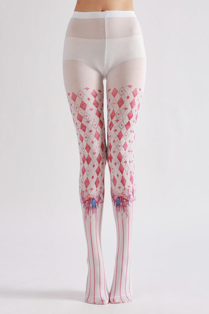 Lolita Bow Knot Pink Tights-Grainvity