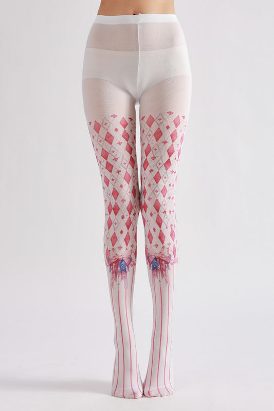 Lolita Bow Knot Pink Tights-Grainvity
