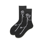 Black Floral Women Scoks
